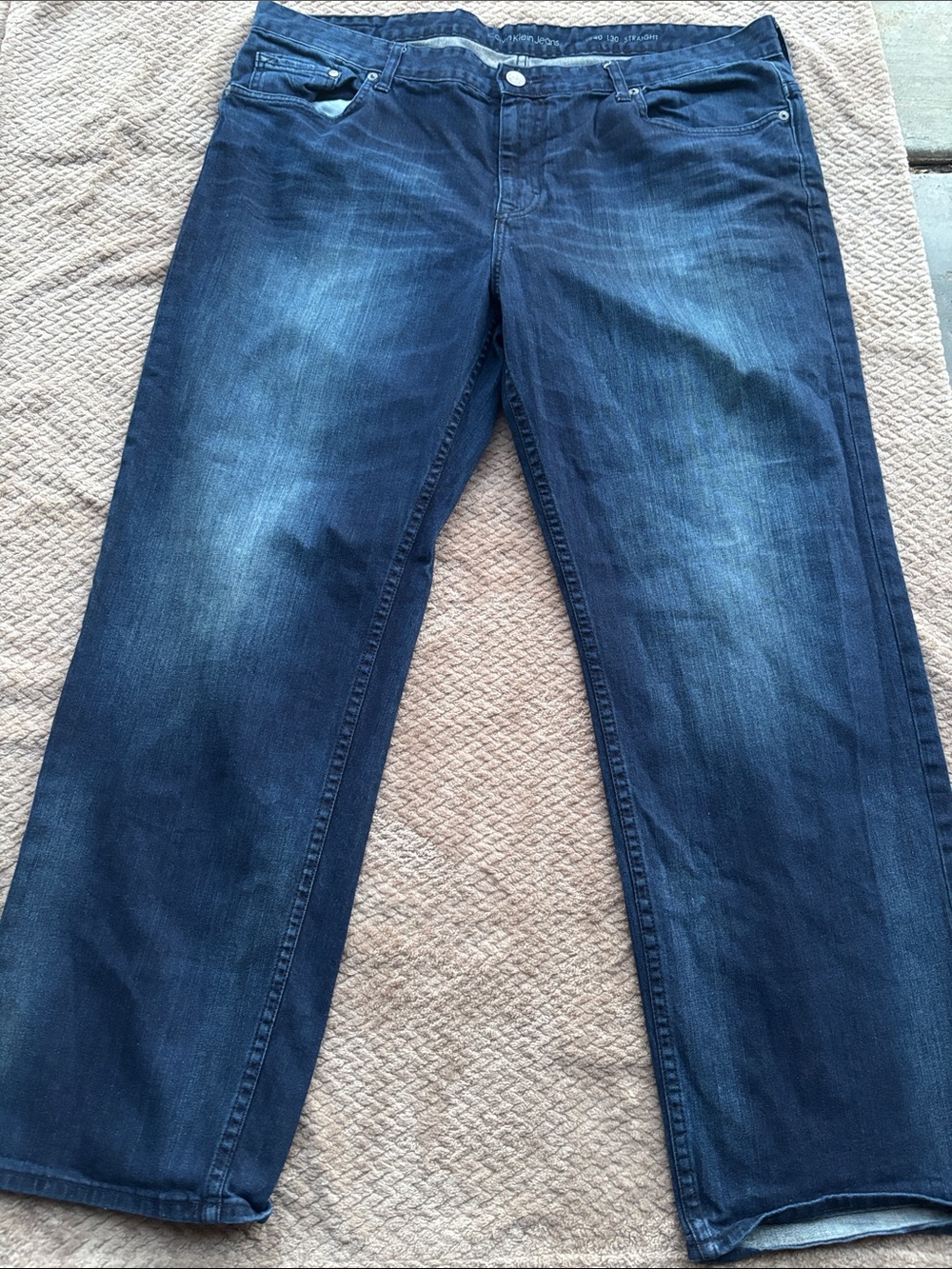 Calvin Klein Jeans Relaxed Indigo Blue Washed Jeans
